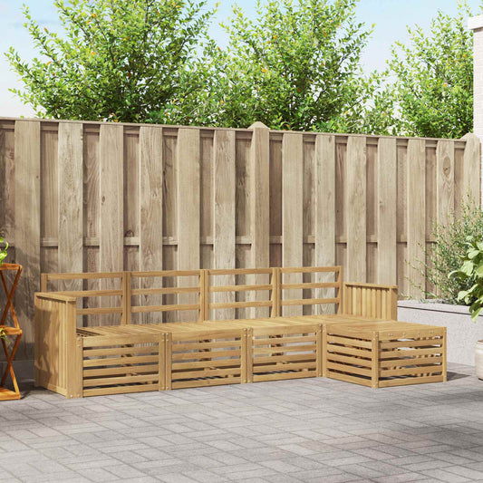 vidaXL Outdoor Sofa Set 5 pcs White 249 x 122.5 x 73 cm