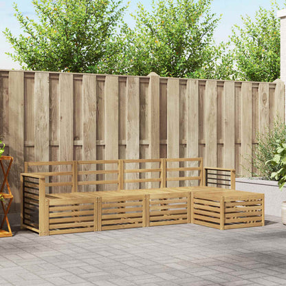 vidaXL Outdoor Sofa Set 5 pcs White Solid Acacia Wood
