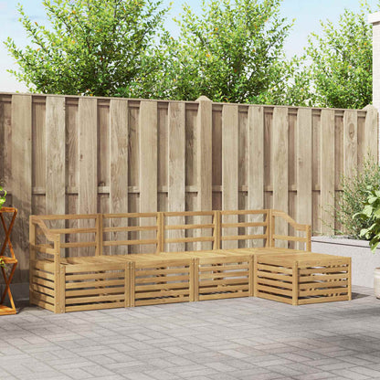 vidaXL Outdoor Sofa Set 5 pcs White Solid Acacia Wood