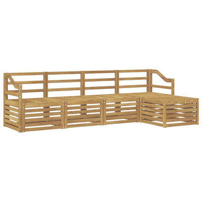 vidaXL Outdoor Sofa Set 5 pcs White Solid Acacia Wood