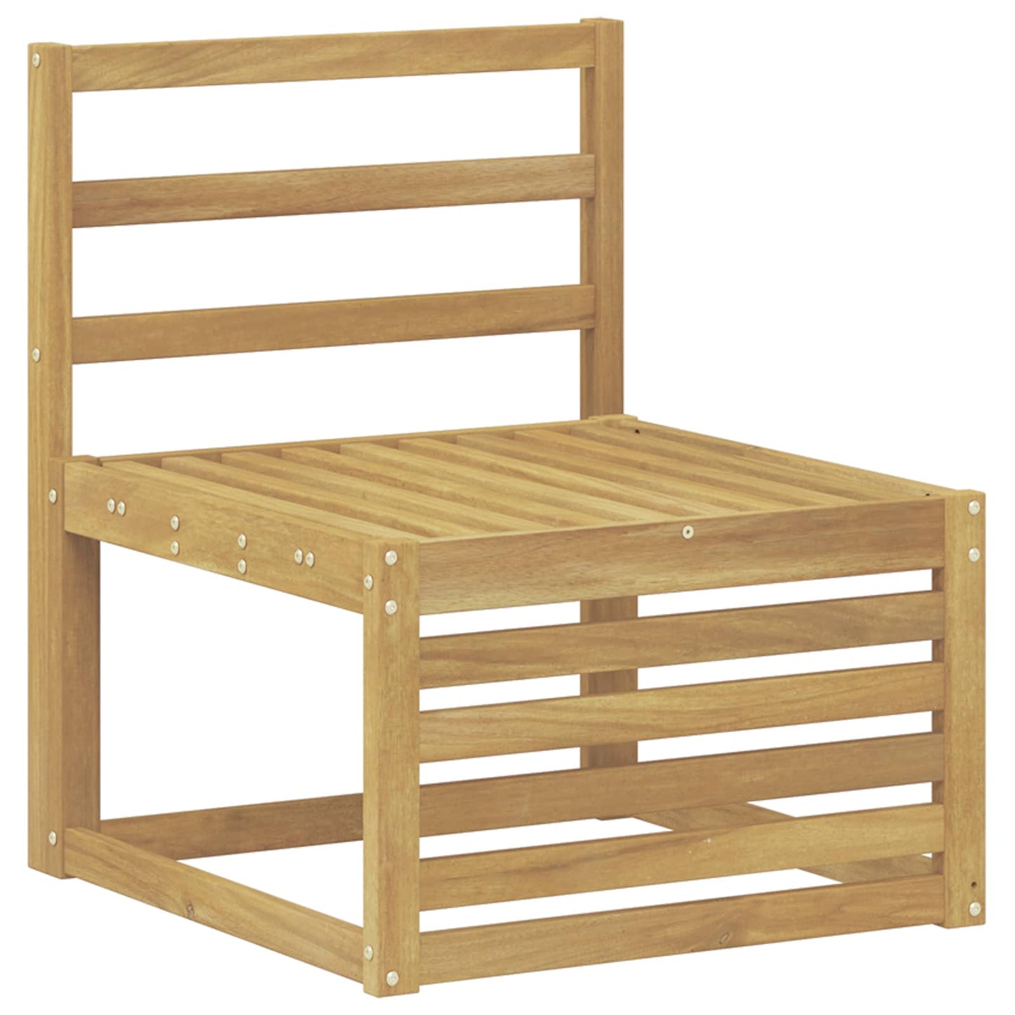 vidaXL Outdoor Sofa Set 5 pcs White Solid Acacia Wood