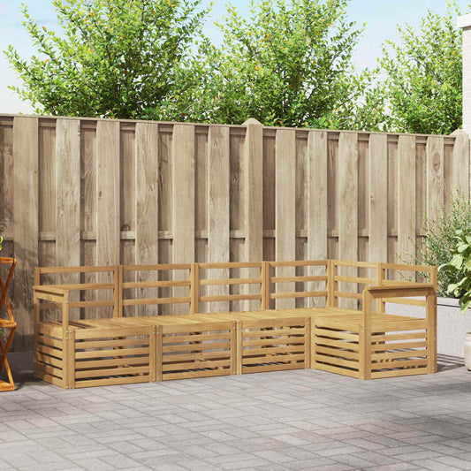 vidaXL Outdoor Sofa Set 5 pcs White 247 x 128.5 x 73 cm