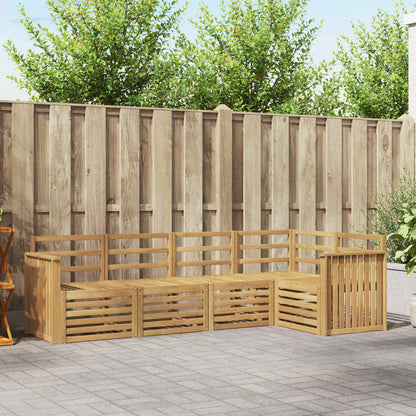 vidaXL Outdoor Sofa Set 5 pcs White 247 x 128.5 x 73 cm