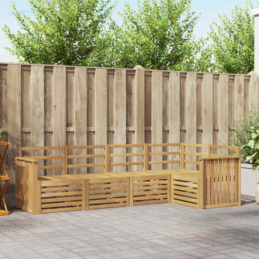 vidaXL Outdoor Sofa Set 5 pcs White 247 x 128.5 x 73 cm