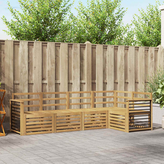 vidaXL Outdoor Sofa Set 5 pcs White 247 x 128.5 x 73 cm