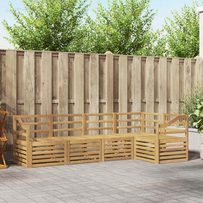 vidaXL Outdoor Sofa Set 5 pcs White 245 x 126.5 x 73 cm