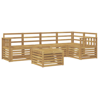 vidaXL Outdoor Sofa Set 6 pcs White 59 x 59 x 37 cm Solid Acacia Wood