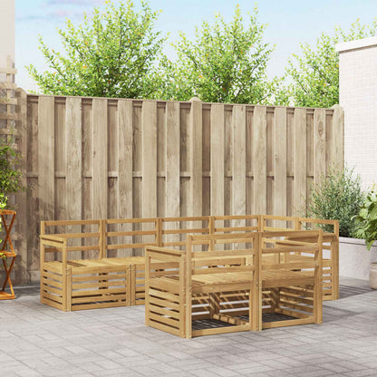 vidaXL Outdoor Sofa Set 7 pcs White 247 x 128.5 x 73 cm