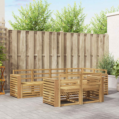vidaXL Outdoor Sofa Set 7 pcs White 251 x 132.5 x 73 cm