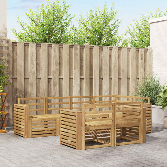 vidaXL Outdoor Sofa Set 7 pcs White 251 x 132.5 x 73 cm