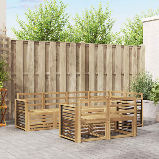 vidaXL Outdoor Sofa Set 7 pcs White 247 x 128.5 x 73 cm