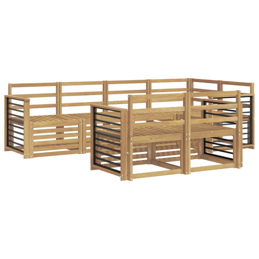 vidaXL Outdoor Sofa Set 7 pcs White 247 x 128.5 x 73 cm