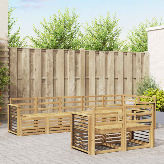 vidaXL Outdoor Sofa Set 8 pcs White 306 x 128.5 x 73 cm