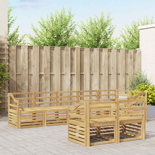 vidaXL Outdoor Sofa Set 8 pcs White 304 x 126.5 x 73 cm