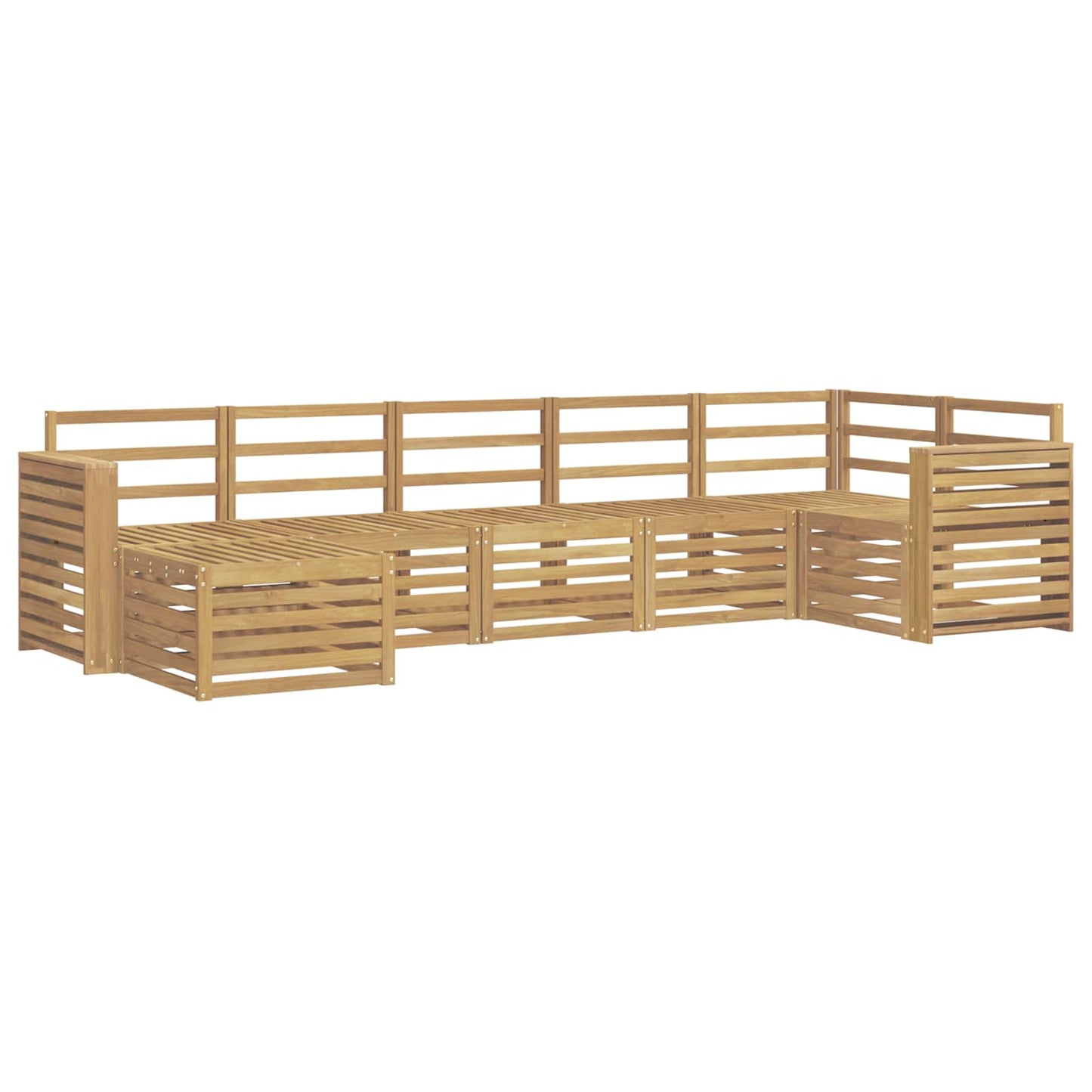 vidaXL Outdoor Sofa Set 7 pcs White