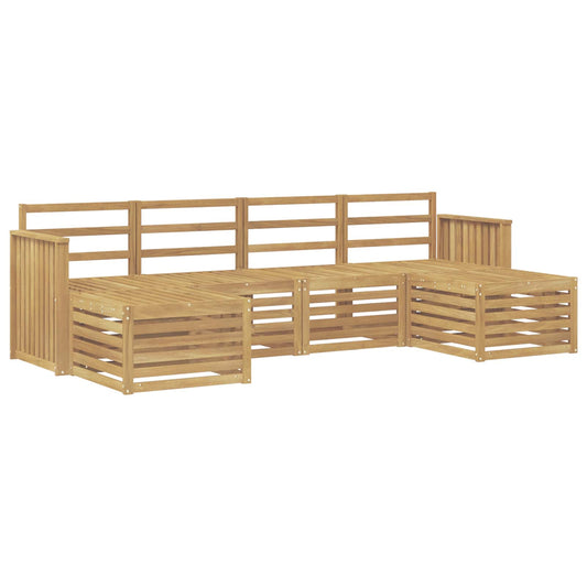 vidaXL Outdoor Sofa Set 6 pcs White 249 x 122.5 x 73 cm