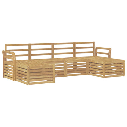 vidaXL Outdoor Sofa Set 6 pcs White 253 x 122.5 x 73 cm
