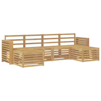 vidaXL Outdoor Sofa Set 6 pcs White 257 x 122.5 x 73 cm