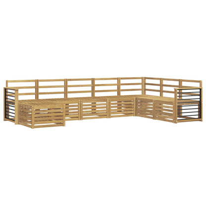 vidaXL Outdoor Sofa Set 8 pcs White 306 x 187.5 x 73 cm