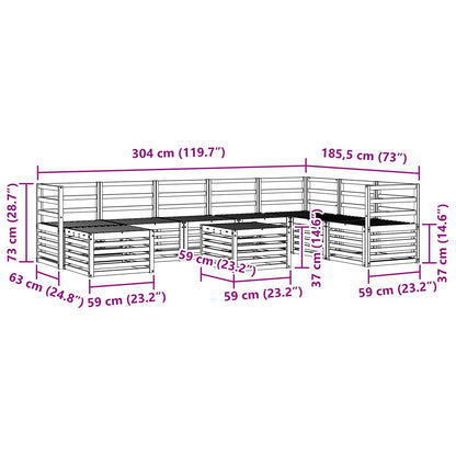 vidaXL Sofa Sets Solid Acacia Wood