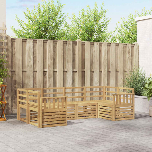vidaXL Outdoor Sofa Set 6 pcs White 245 x 128.5 x 73 cm