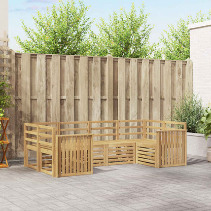 vidaXL Outdoor Sofa Set 6 pcs White 245 x 128.5 x 73 cm