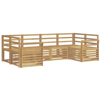 vidaXL Outdoor Sofa Set 6 pcs White 245 x 130.5 x 73 cm