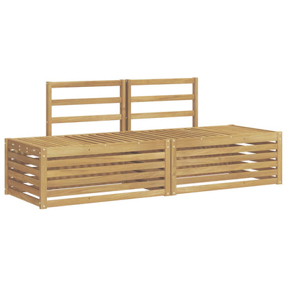 vidaXL Outdoor Sofa Set 3 Piece White 182.5 x 63 x 73 cm
