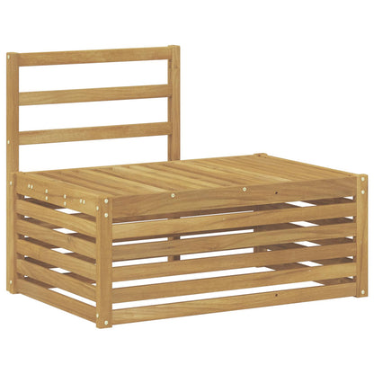 vidaXL Outdoor Sofa Set 4 Piece White Solid Acacia Wood