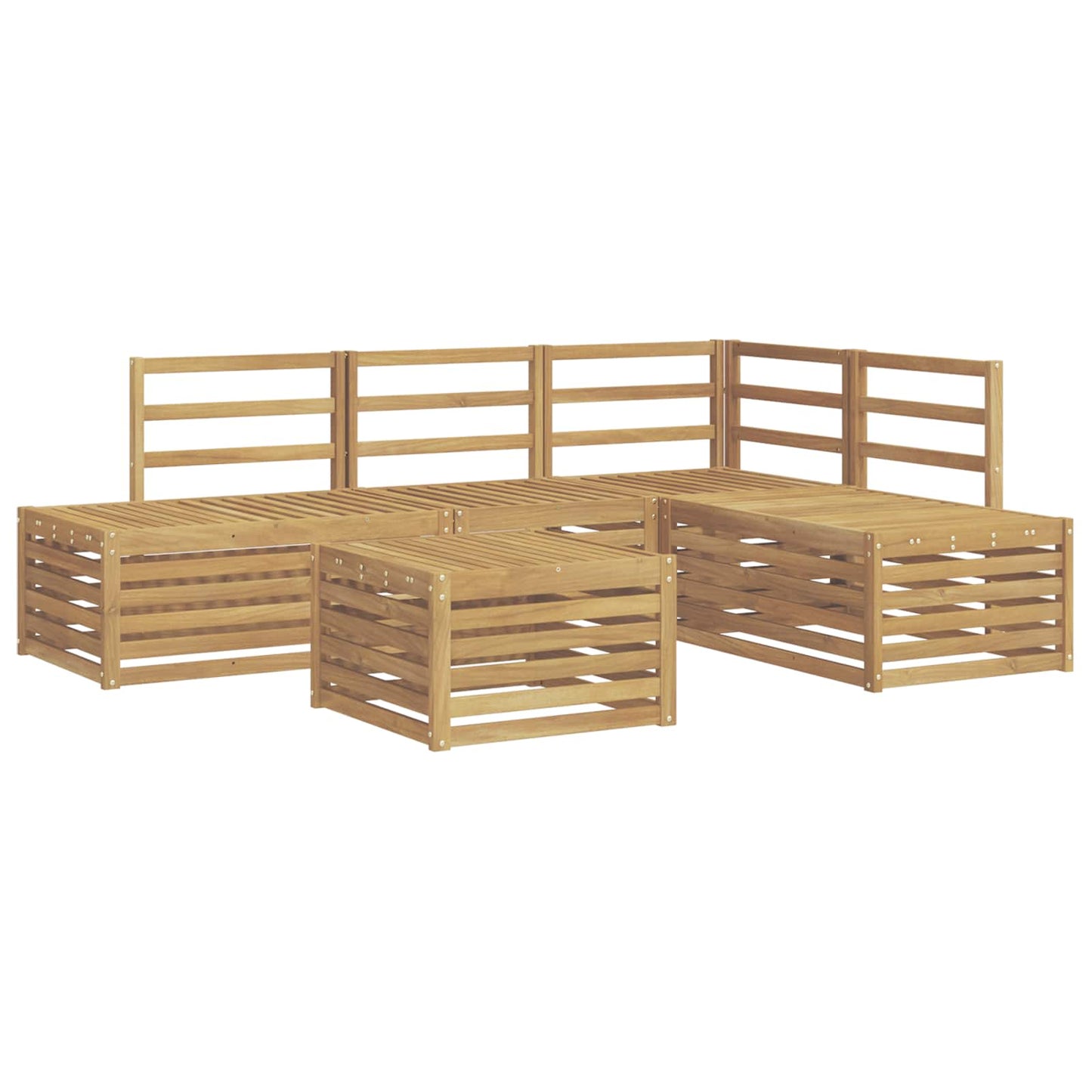 vidaXL Outdoor Sofa Set 5 Piece White
