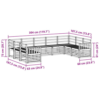 vidaXL Sofa Sets Solid Acacia Wood