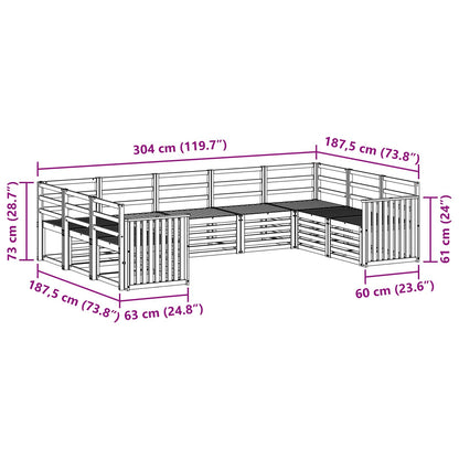 vidaXL Sofa Sets Solid Acacia Wood