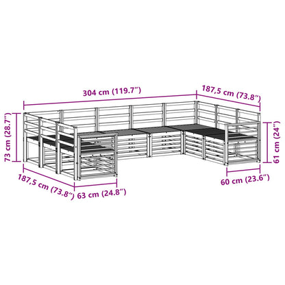 vidaXL Sofa Sets Solid Acacia Wood