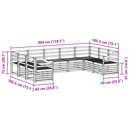 vidaXL Sofa Sets Solid Acacia Wood