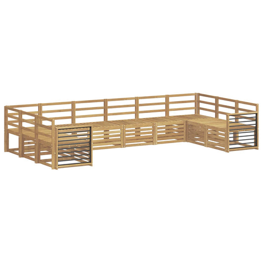vidaXL Outdoor Sofa Set 10 pcs White 363 x 187.5 x 73 cm