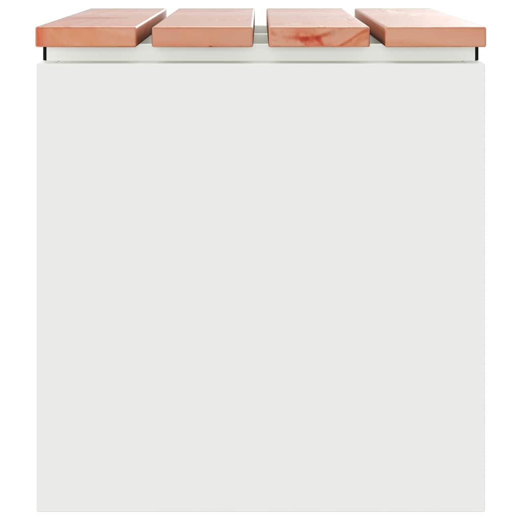 vidaXL Garden Bench White 60 x 40 x 43 cm Steel