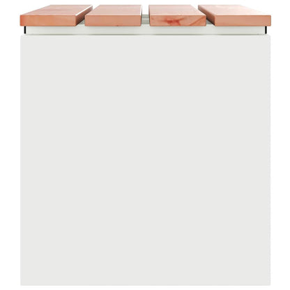vidaXL Garden Bench White 60 x 40 x 43 cm Steel