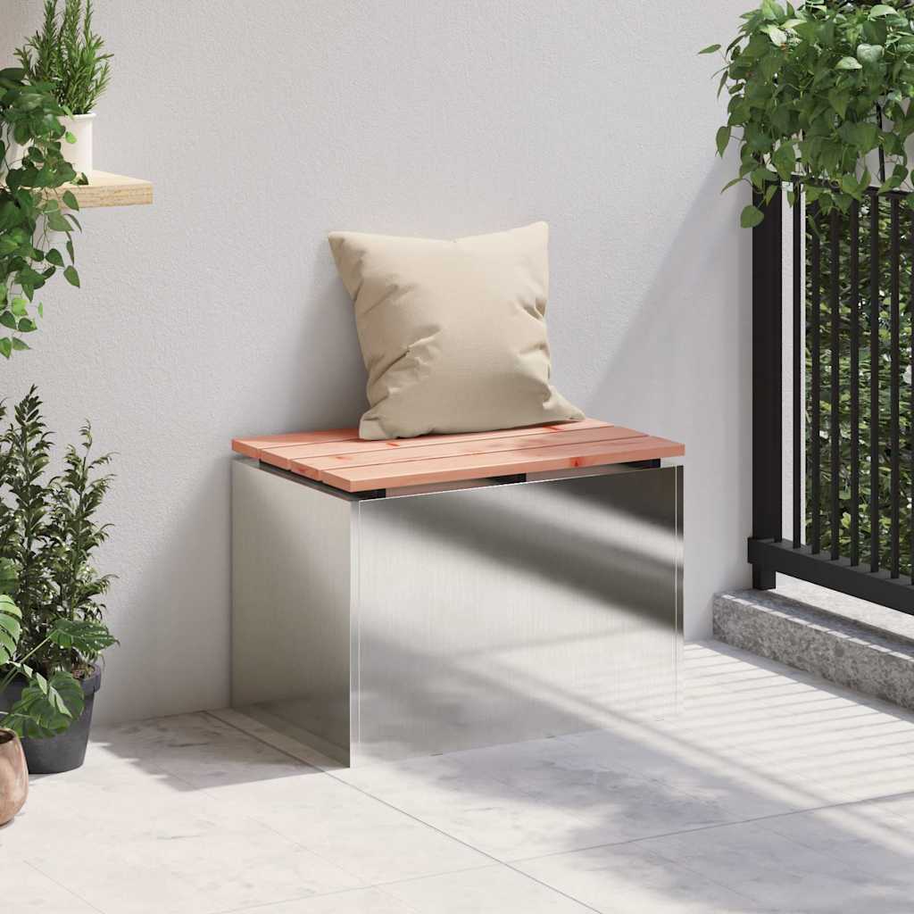 vidaXL Garden Bench Silver 60 x 40 x 43 cm Stainless steel