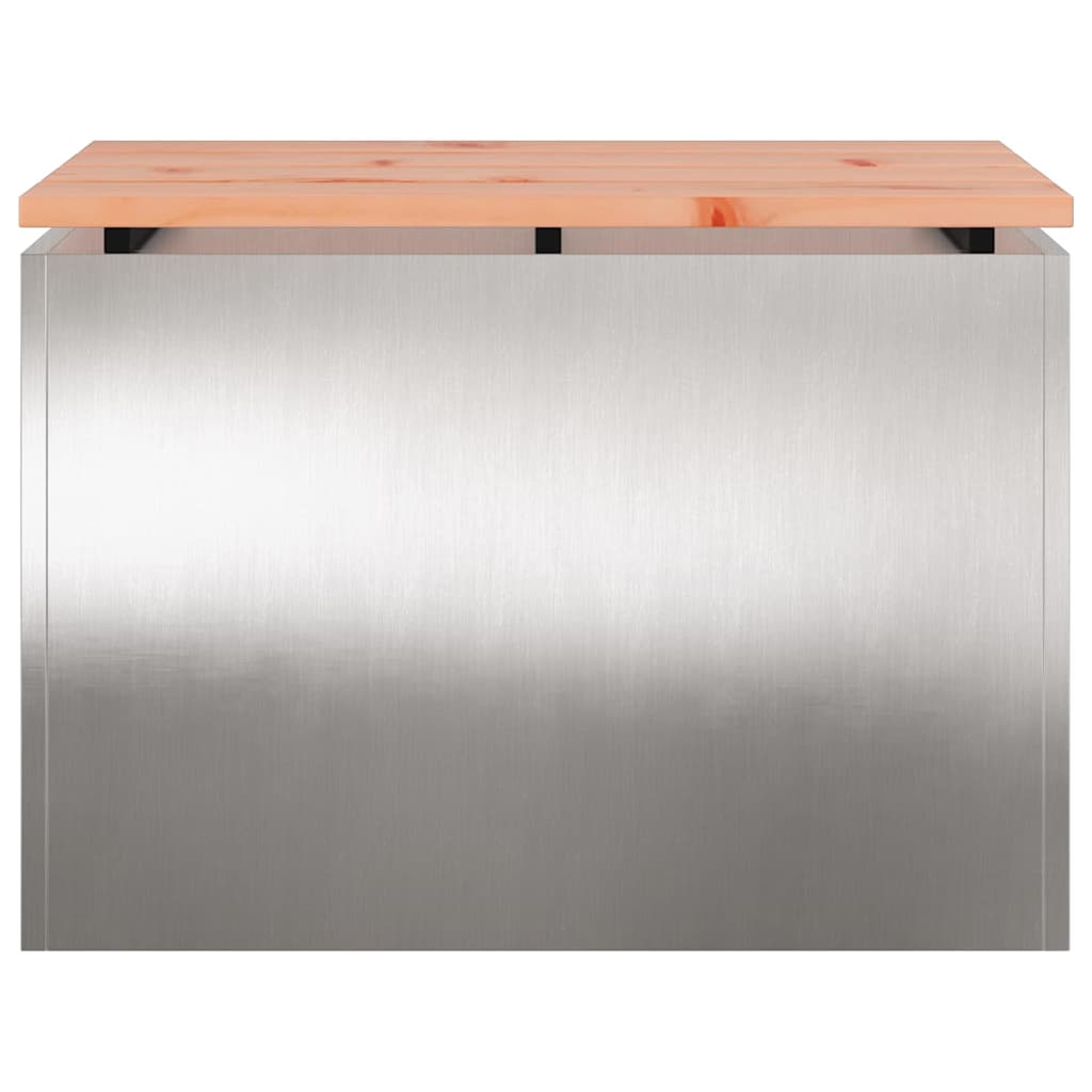 vidaXL Garden Bench Silver 60 x 40 x 43 cm Stainless steel