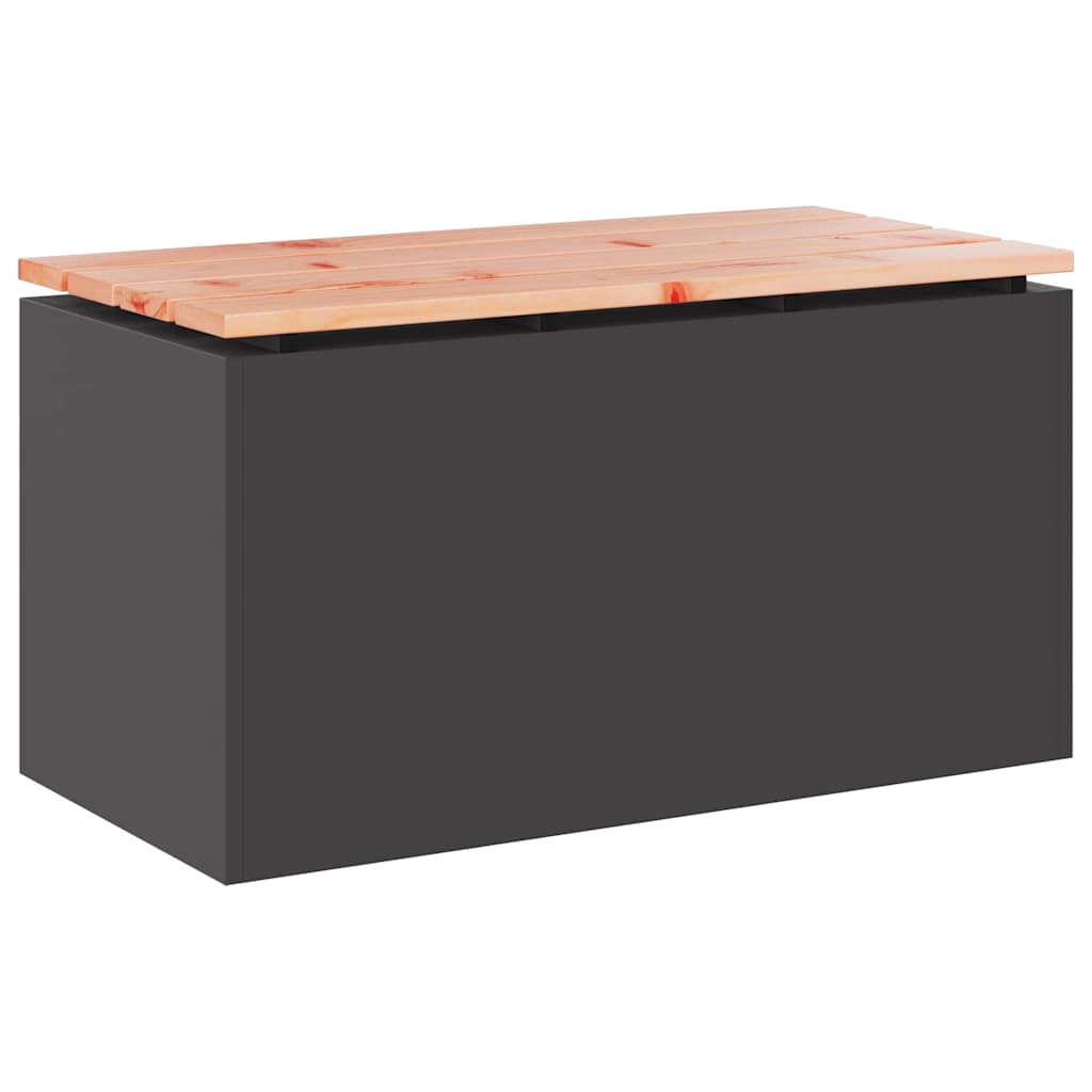 vidaXL Garden Bench Black 80 x 40 x43 cm Steel
