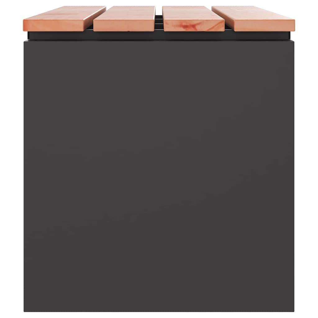 vidaXL Garden Bench Black 80 x 40 x43 cm Steel