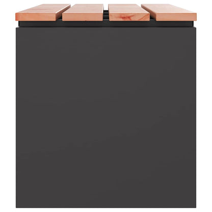 vidaXL Garden Bench Black 80 x 40 x43 cm Steel