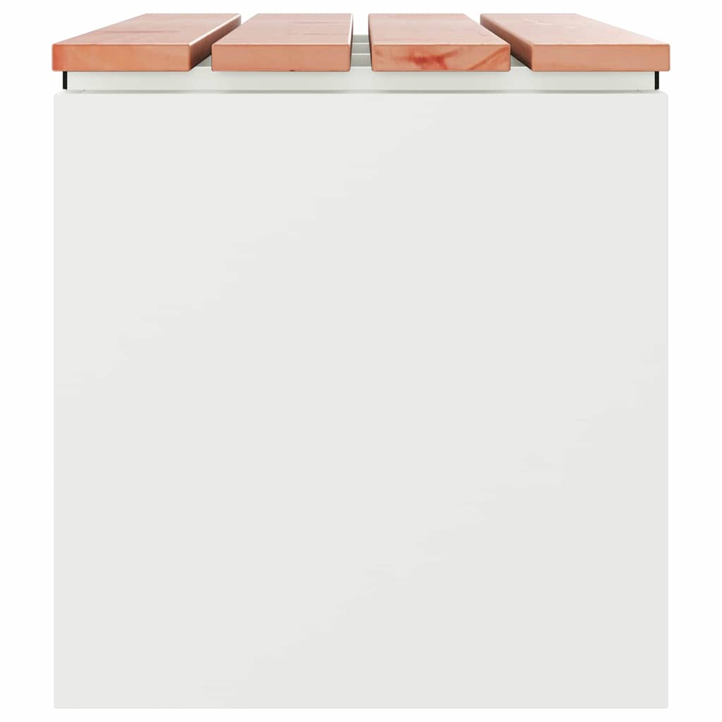 vidaXL Garden Bench White 80 x 40 x43 cm Steel