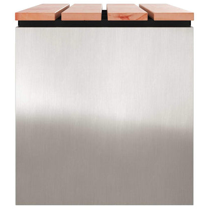 vidaXL Garden Bench Silver 80 x 40 x43 cm Stainless steel