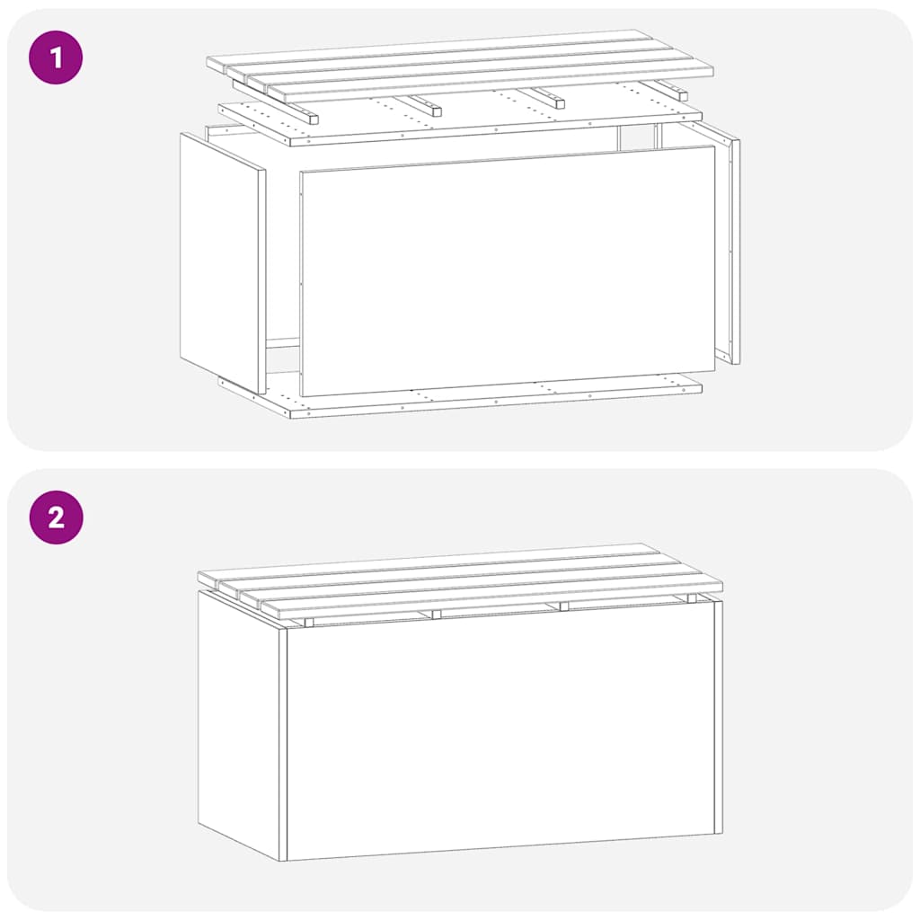 vidaXL Garden Bench Silver 80 x 40 x43 cm Galvanised steel