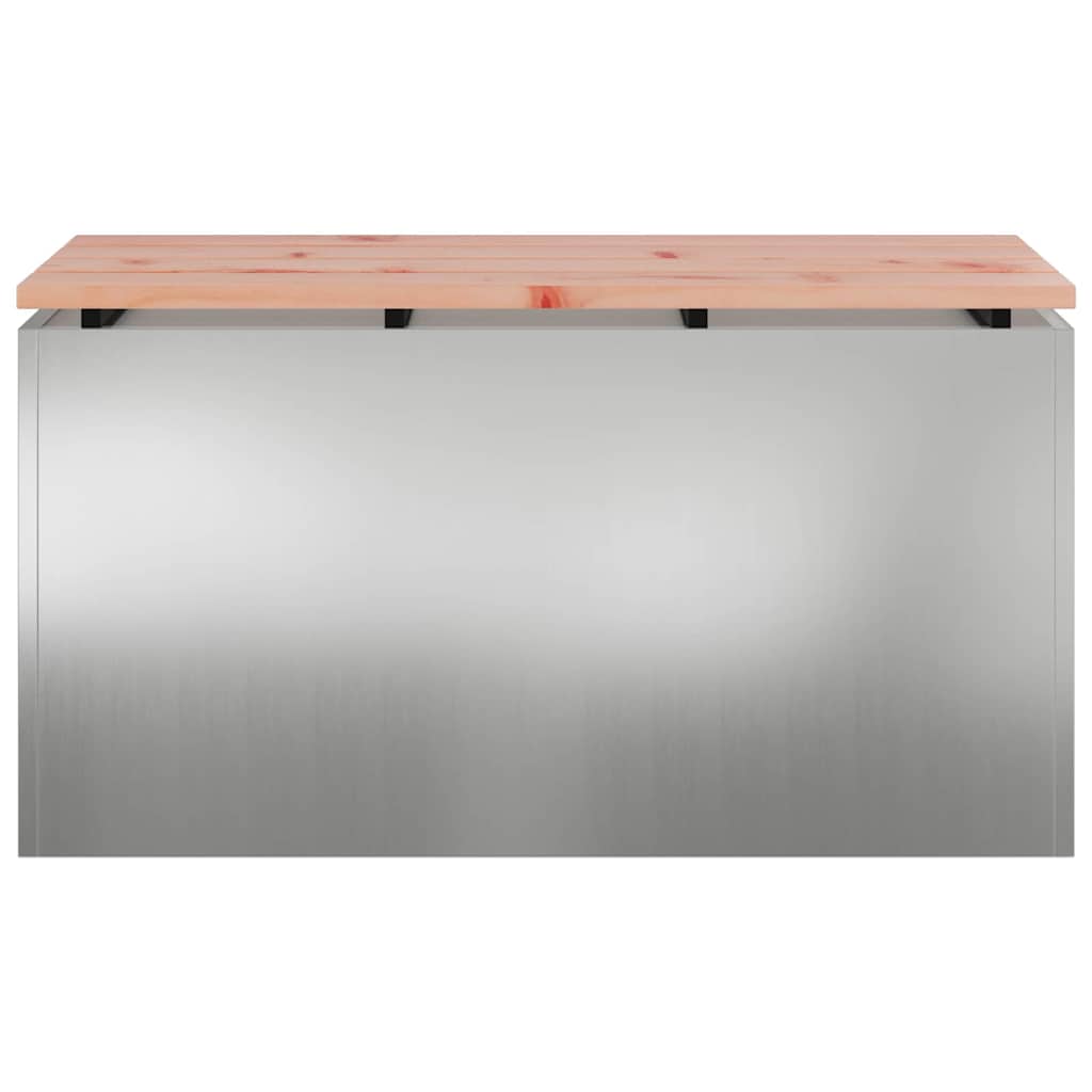 vidaXL Garden Bench Silver 80 x 40 x43 cm Galvanised steel