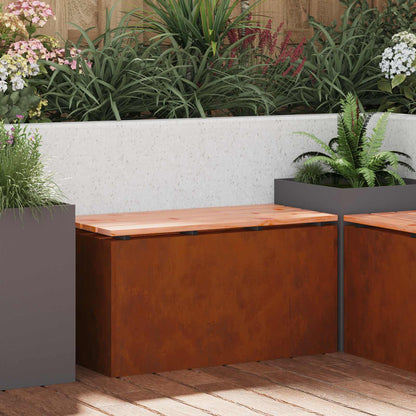 vidaXL Garden Bench Rusty 80 x 40 x43 cm Weathering steel