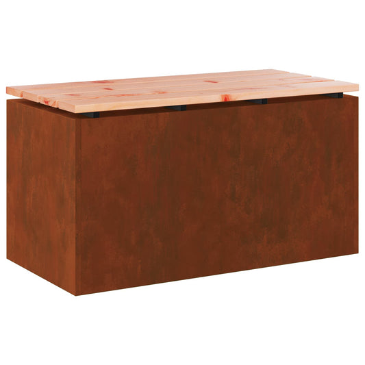 vidaXL Garden Bench Rusty 80 x 40 x43 cm Weathering steel