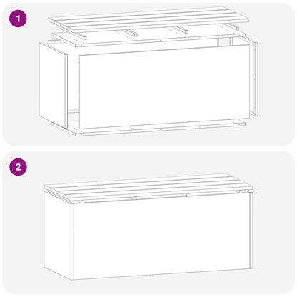 vidaXL Garden Bench Silver 100 x 40 x 43 cm Galvanised steel