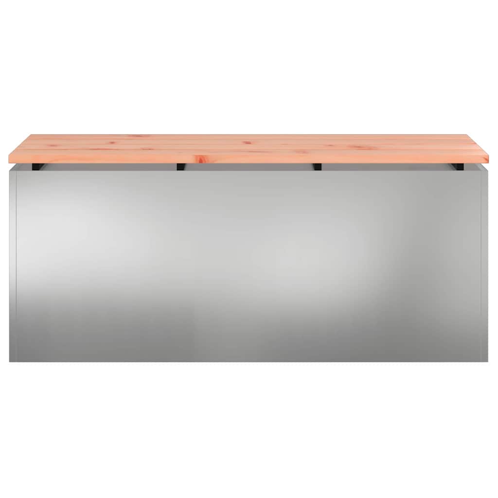 vidaXL Garden Bench Silver 100 x 40 x 43 cm Galvanised steel